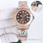 AR Factory Replica Rolex Yacht Master 37mm Two Tone Rose Gold Swiss 2824 Movement
